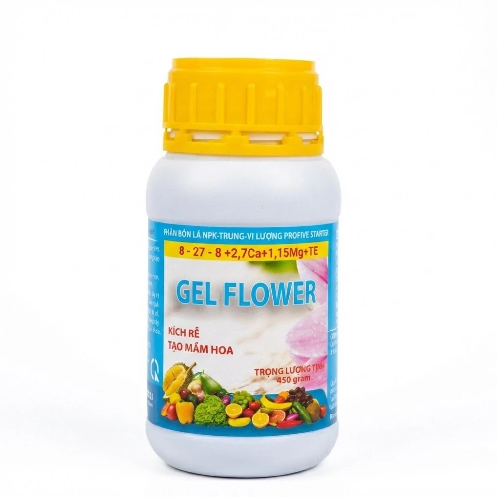 Chai Gel Flower NPK lân cao hỗ trợ rễ, mầm hoa và ra hoa