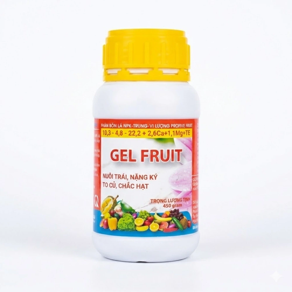 Chai Gel Fruit NPK Kali cao hỗ trợ nuôi trái lớn và chắc hạt