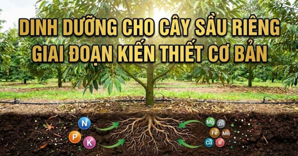 Giải pháp dinh dưỡng cho cây sầu riêng giai đoạn kiến thiết cơ bản
