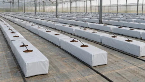 Growbag dưa lưới giữ nước không đều: cách chuẩn bị