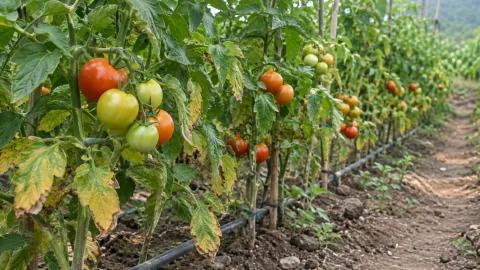 Cà chua cháy mép lá sau bón Kali: kiểm tra từ đâu?