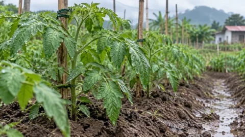 Cà chua sau mưa bị chậm hồi: kiểm tra và chăm sóc